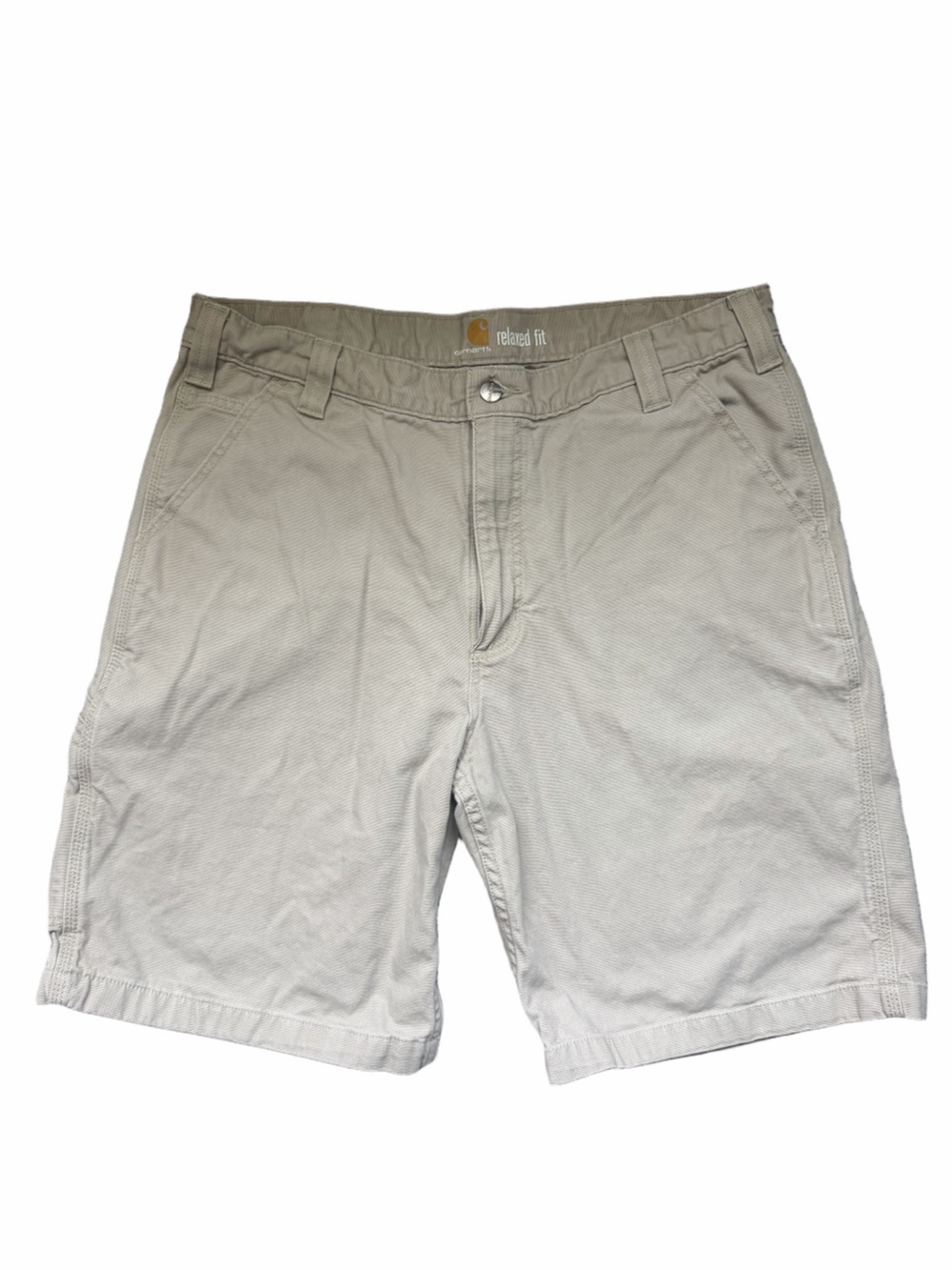 Carhartt Light Khaki Relaxed-Fit Work Pants